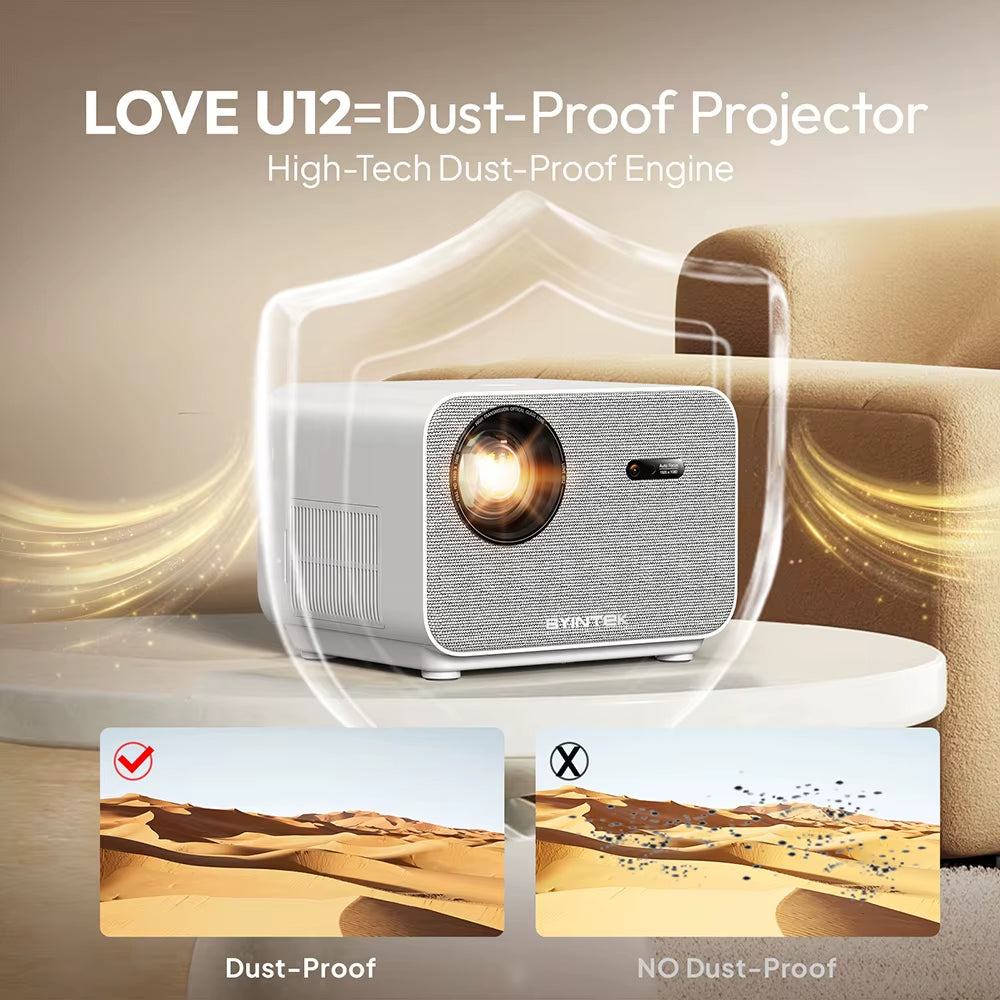 LOVE U12 Full HD 1080P Projector 4K 800 ANSI Android Wifi 6 Auto Focus Home Theater Projectors for Movie Meeting Video