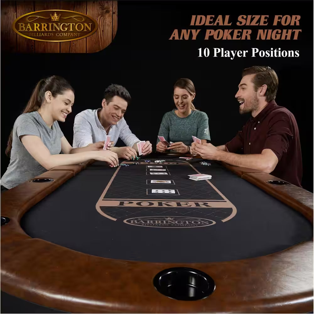 Charleston Collection 10 Player Poker Table - No Assembly Required