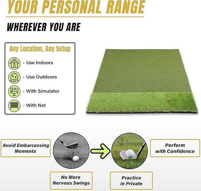 6x4ft Extra Large & 5x4ft Extra Thick Premium Golf Mat