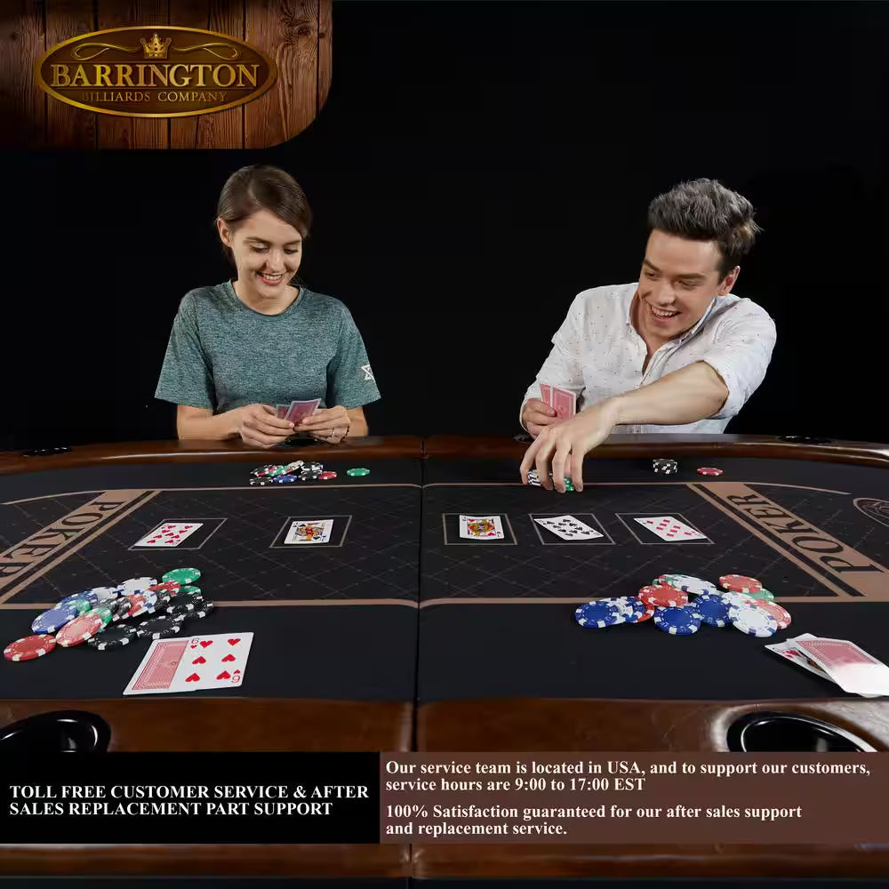 Charleston Collection 10 Player Poker Table - No Assembly Required