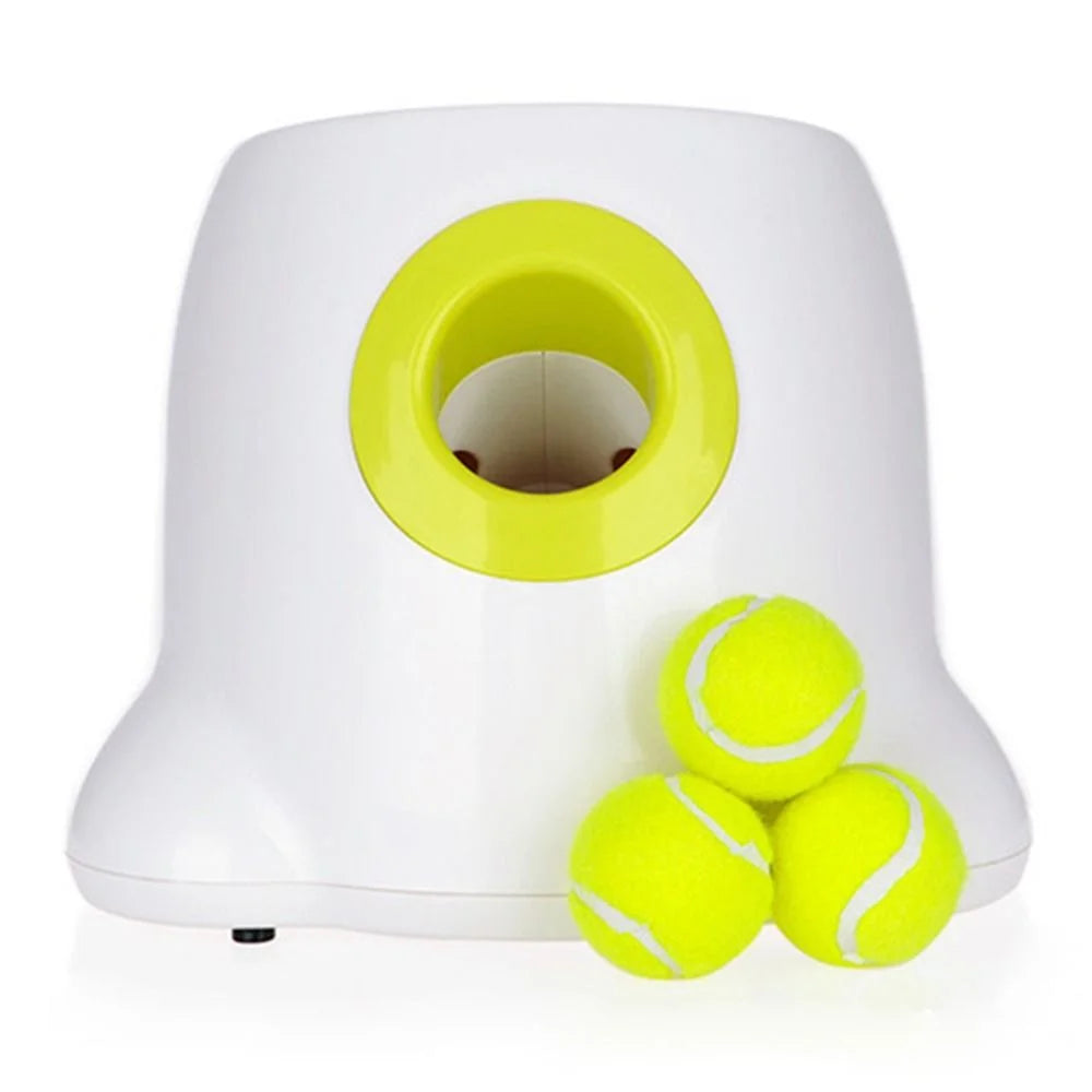 Automatic Mini Interactive with 3 Balls Transmitter Ball Throw Device Throwing Machine Tennis Launcher Ball Throwing Machine Pet Dog Toys US PLUG