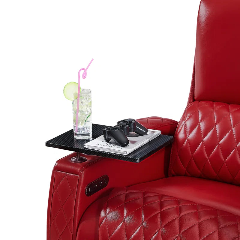 Haiylee Zero Gravity Home Theater Seating Top Grain Leather Recliner Sofa Power Headrest Footrest