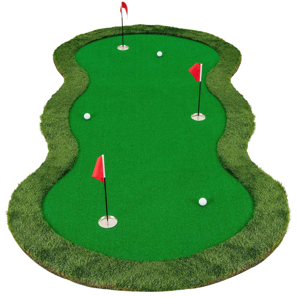 Costway 10 X 3.3/5 FT Golf Putting Green Professional Golf Training Mat with 2 Golf Balls