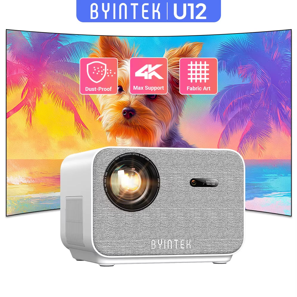 LOVE U12 Full HD 1080P Projector 4K 800 ANSI Android Wifi 6 Auto Focus Home Theater Projectors for Movie Meeting Video