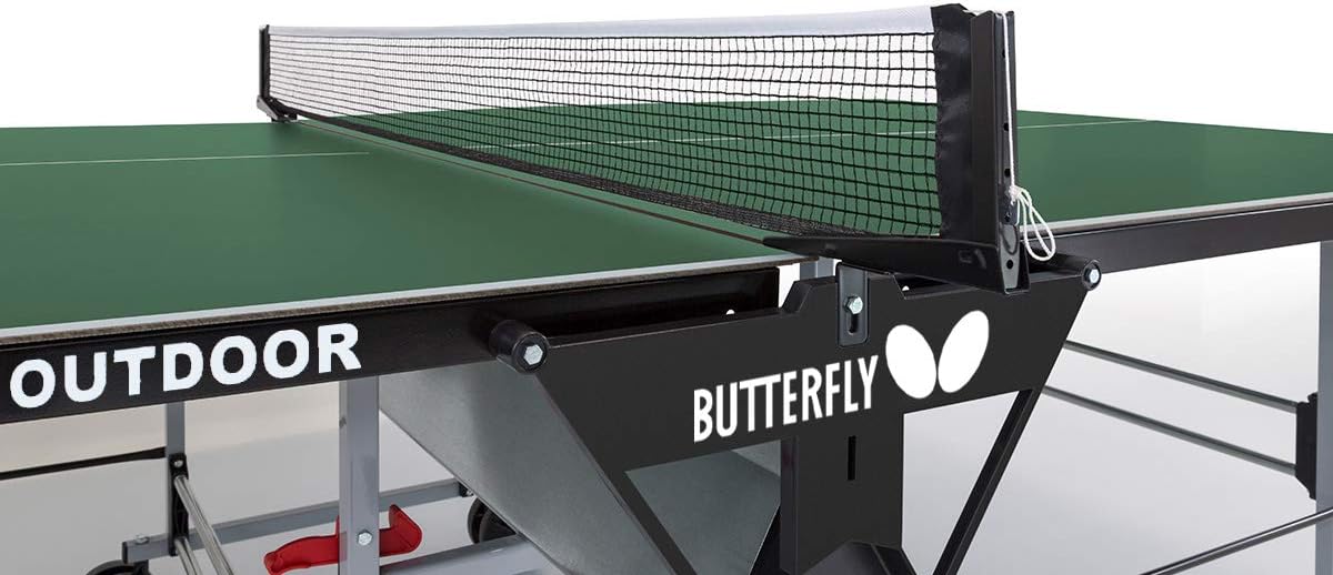 Butterfly Outdoor Playback Rollaway Table Tennis Table | Regulation Size - 9' x 5' x 2' 6" | Includes Net & Integrated Accessory Holder | Warranty: Top = 10-Years