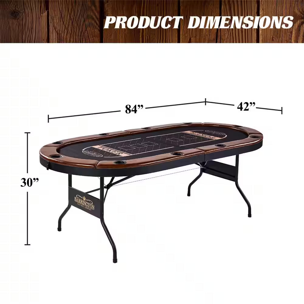 Charleston Collection 10 Player Poker Table - No Assembly Required