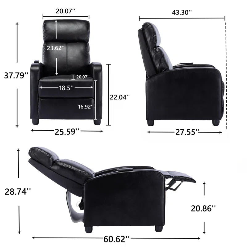Modern and Breathable Leather Massage Home Theater Individual Seat with Remote Control