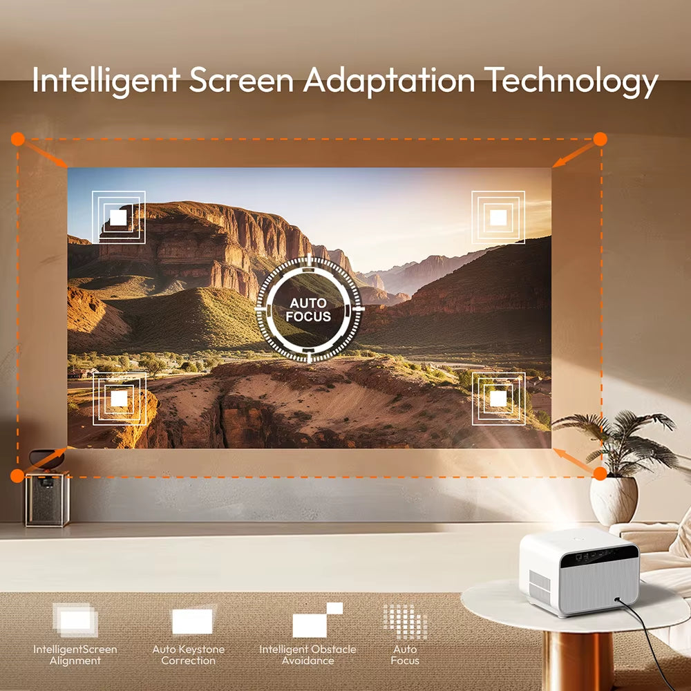 LOVE U12 Full HD 1080P Projector 4K 800 ANSI Android Wifi 6 Auto Focus Home Theater Projectors for Movie Meeting Video
