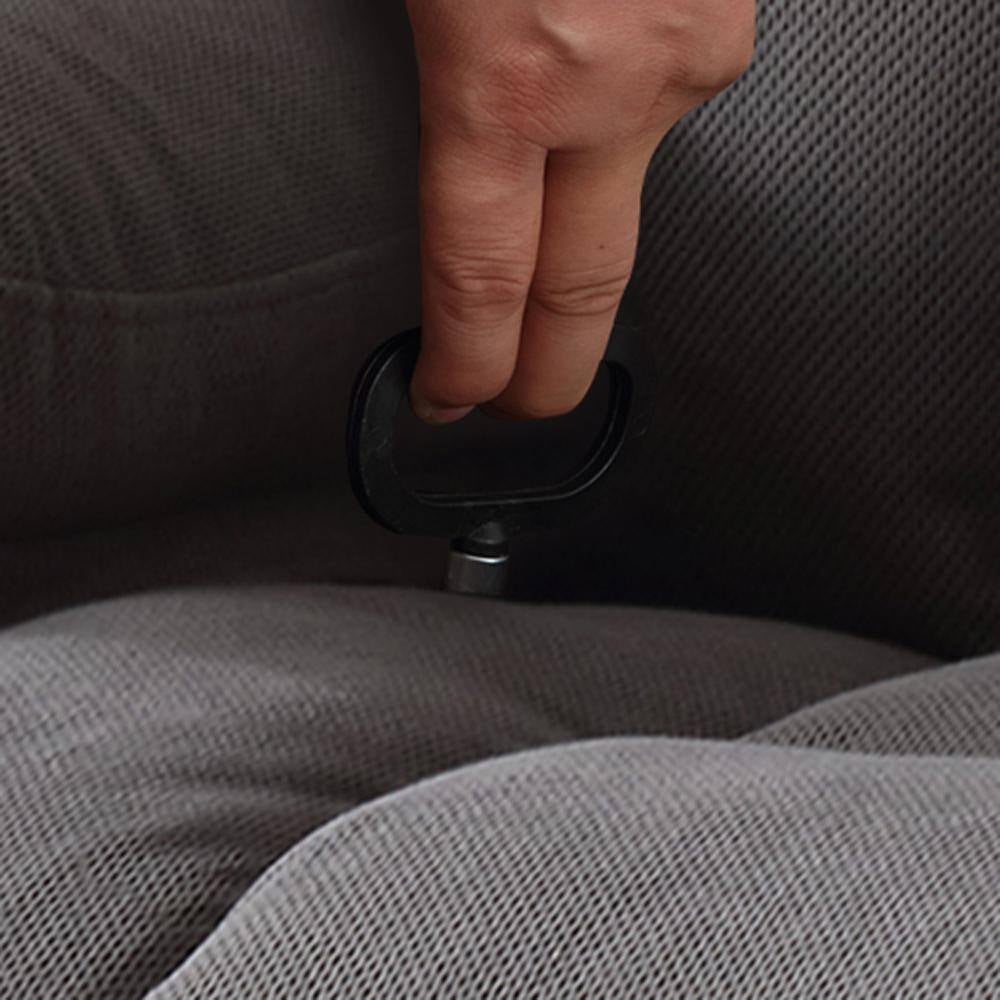Dark Gray Velvet Recliners Massage Heated Reclining for Elderly with USB and 2-Cup Holders